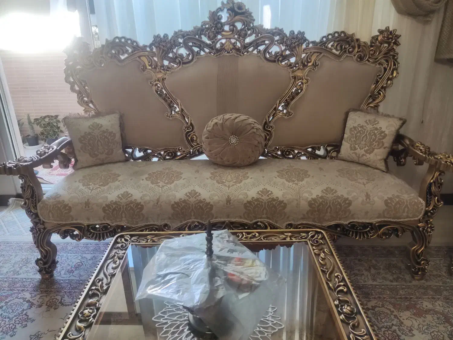 مبل 9 نفره استیل تماما کار شده تمیز|مبلمان خانگی و میز عسلی|اصفهان, ملکشهر|دیوار