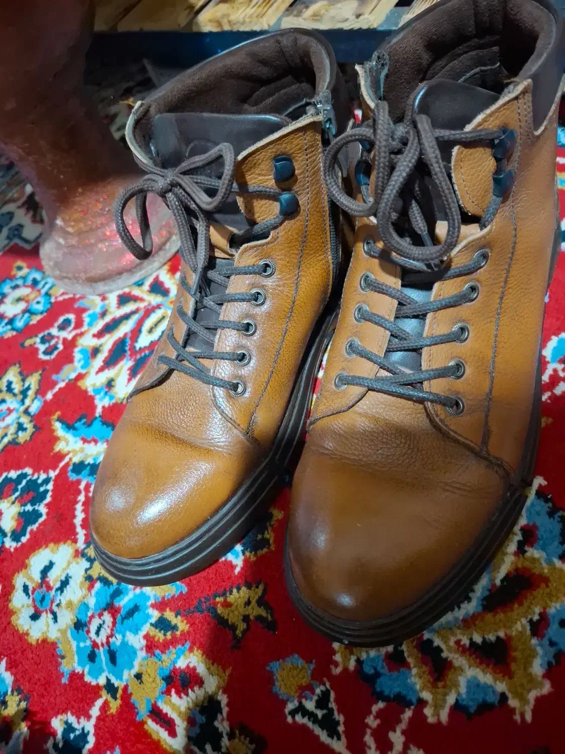 کفش نیم بوت چرم سایز 42|کیف، کفش، کمربند|بجنورد, |دیوار