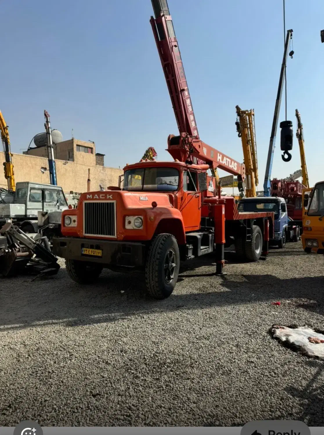 جرثقیل ماک|خودرو سنگین|بومهن, |دیوار