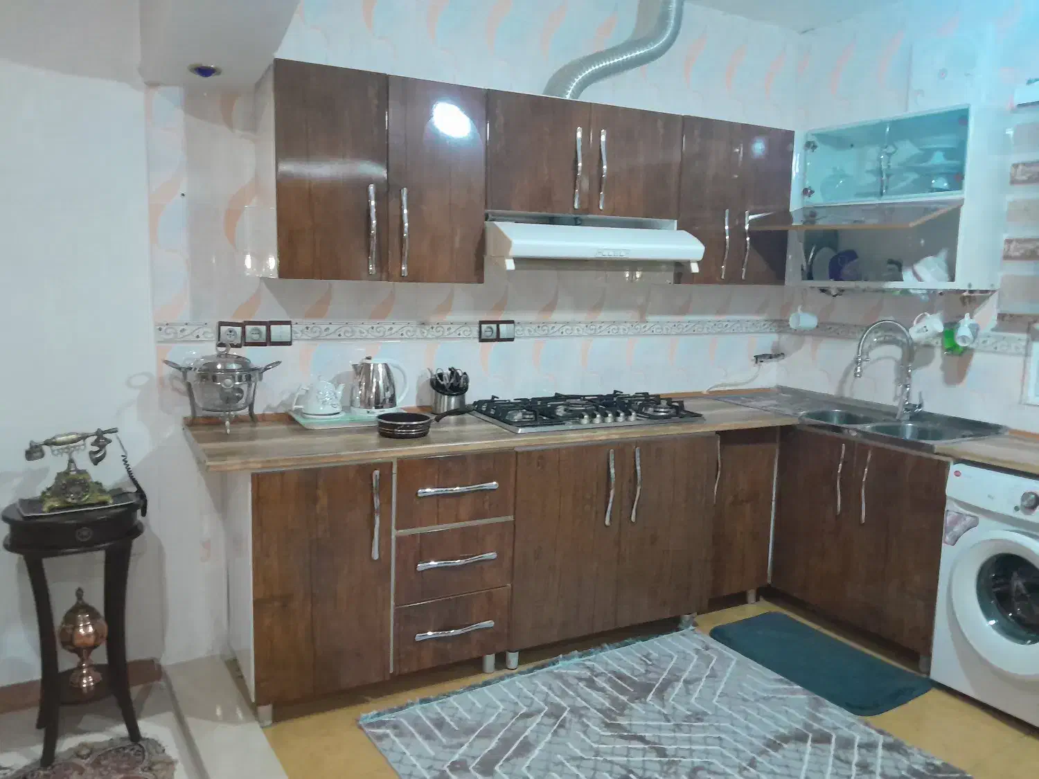 کابینت فلزی اشپزخانه درحدنو|آب‌چکان و نظم‌دهنده ظروف|ساری, |دیوار