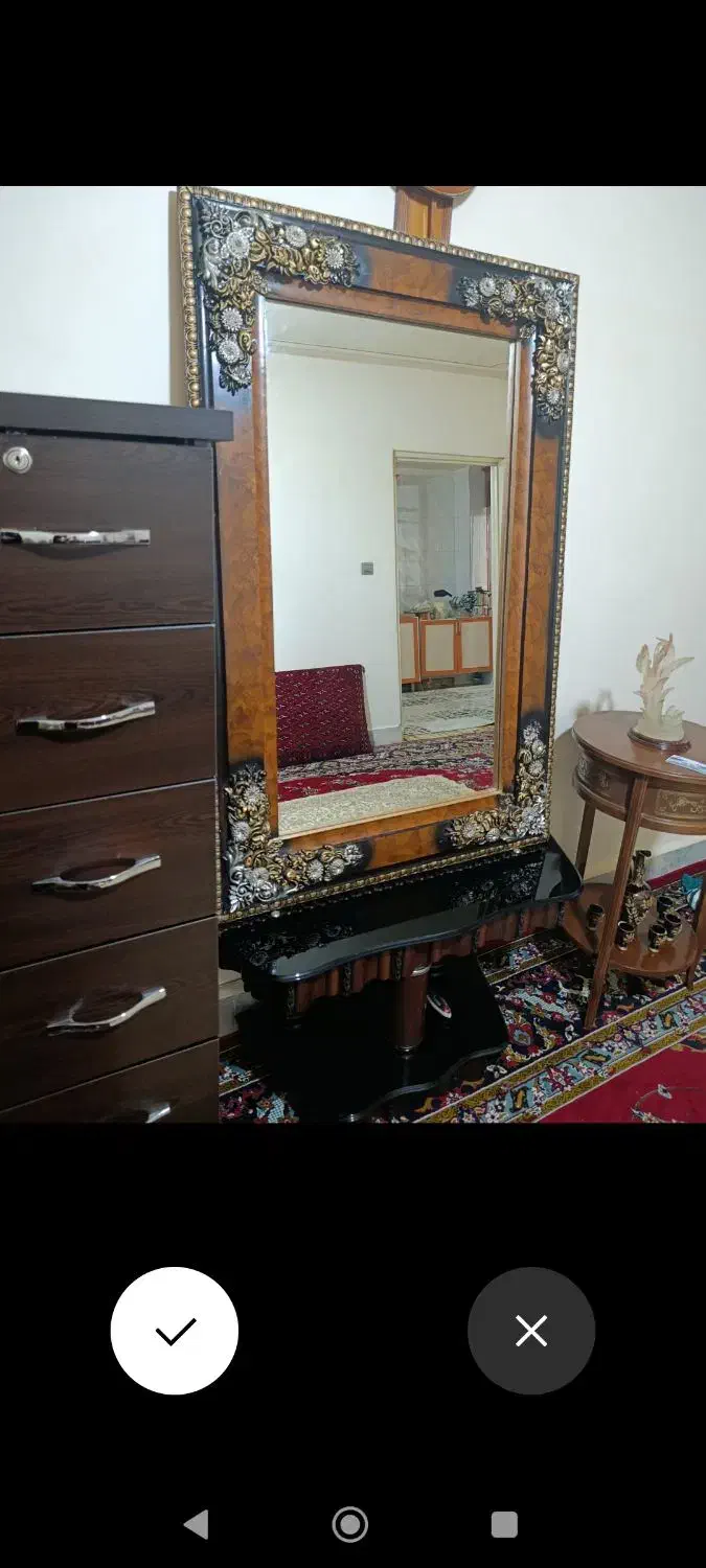 آینه شمعدان|آینه|نظرآباد, نظرآباد|دیوار