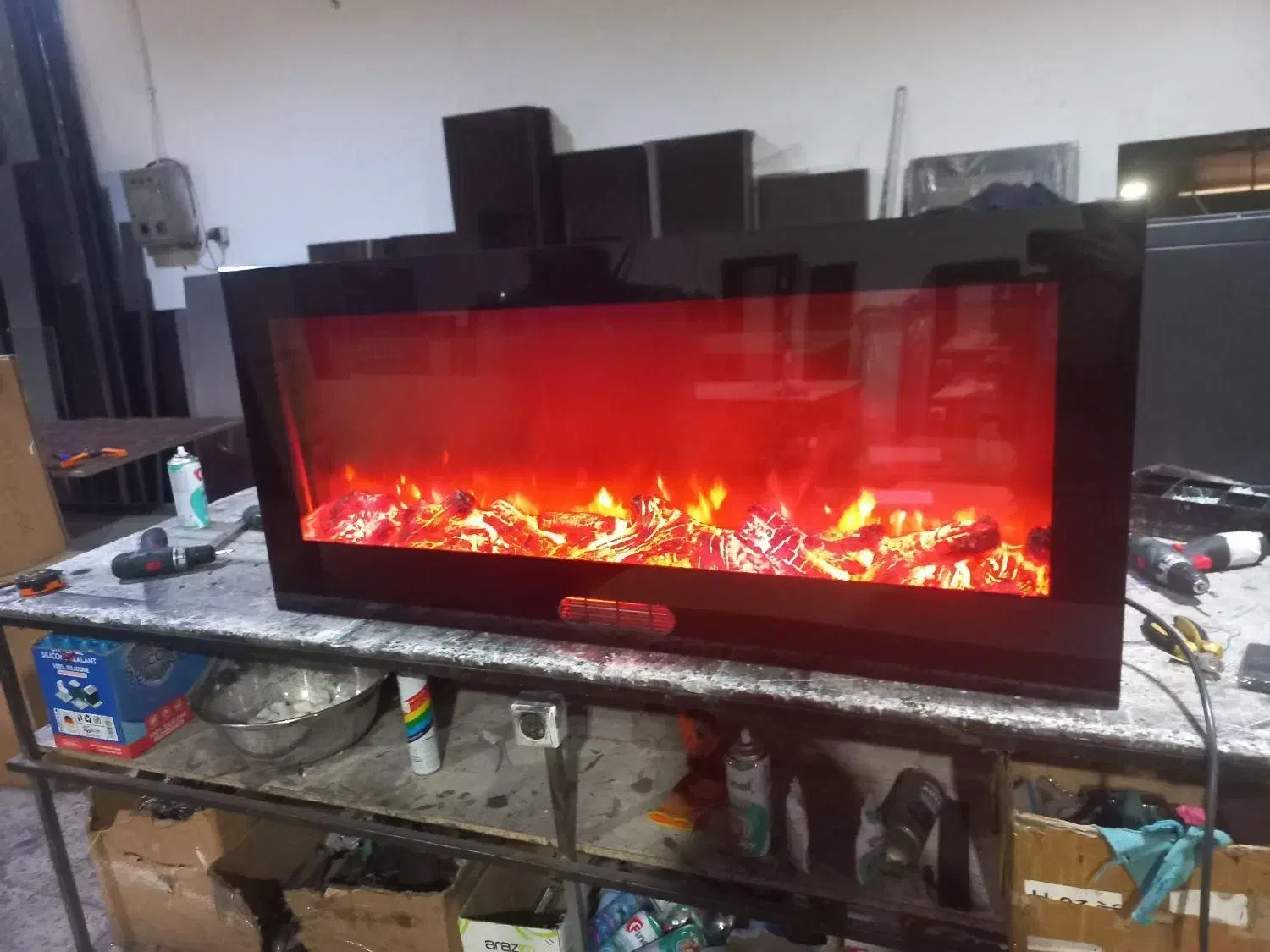 ساخت شومینه های برقی|بخاری، هیتر، شومینه|کرج, کوی کارمندان جنوبی|دیوار