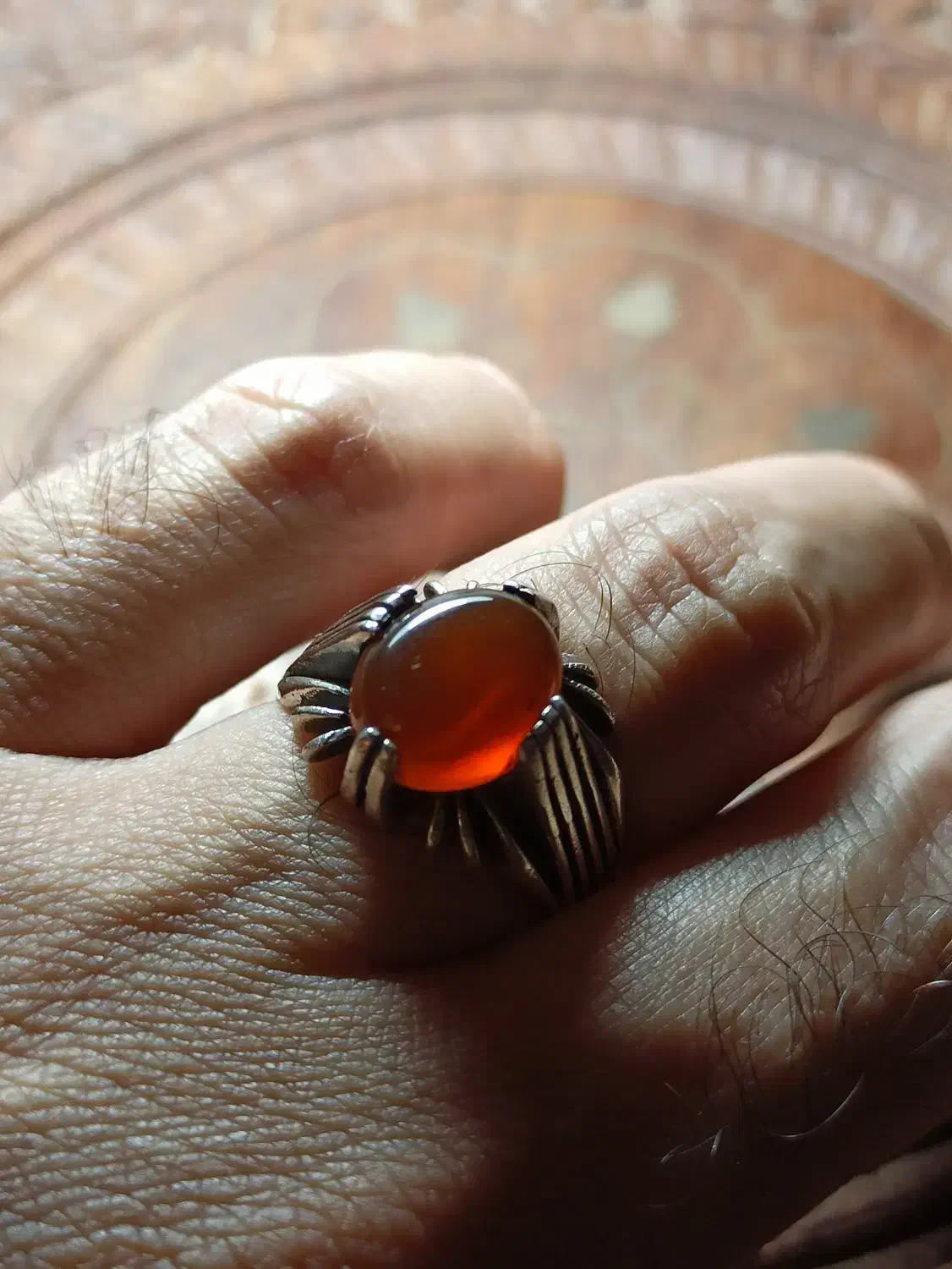 انگشتر نقره سنگ شرف شمس|جواهرات|رشت, شهرک صبا|دیوار