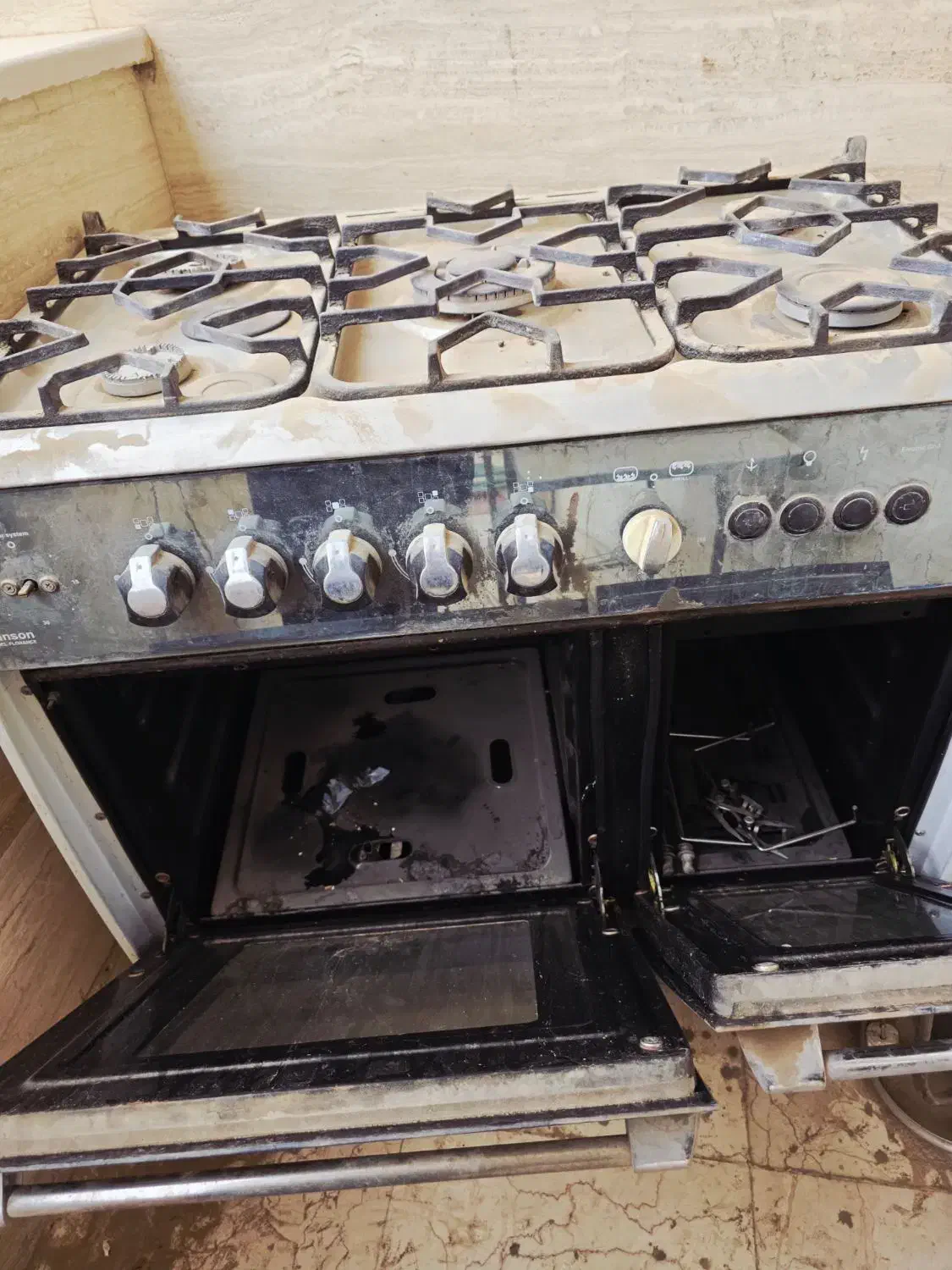 گاز ۵شعله فر دار|اجاق گاز و لوازم برقی پختوپز|شهرکرد, |دیوار