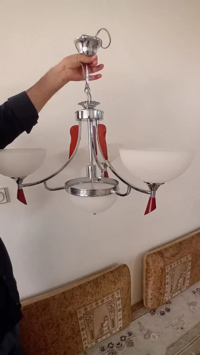 لوستر سه شاخه|لوستر و چراغ آویز|قم, حنیف نژاد|دیوار