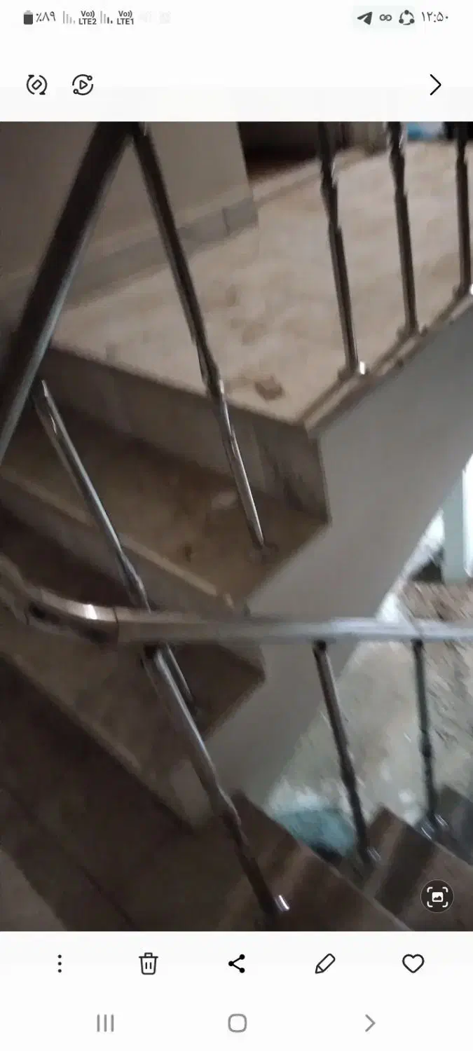 نرده استیل نصب روی پله ساختمان دوبلکس|مصالح و تجهیزات ساختمان|تهران, دکتر هوشیار|دیوار