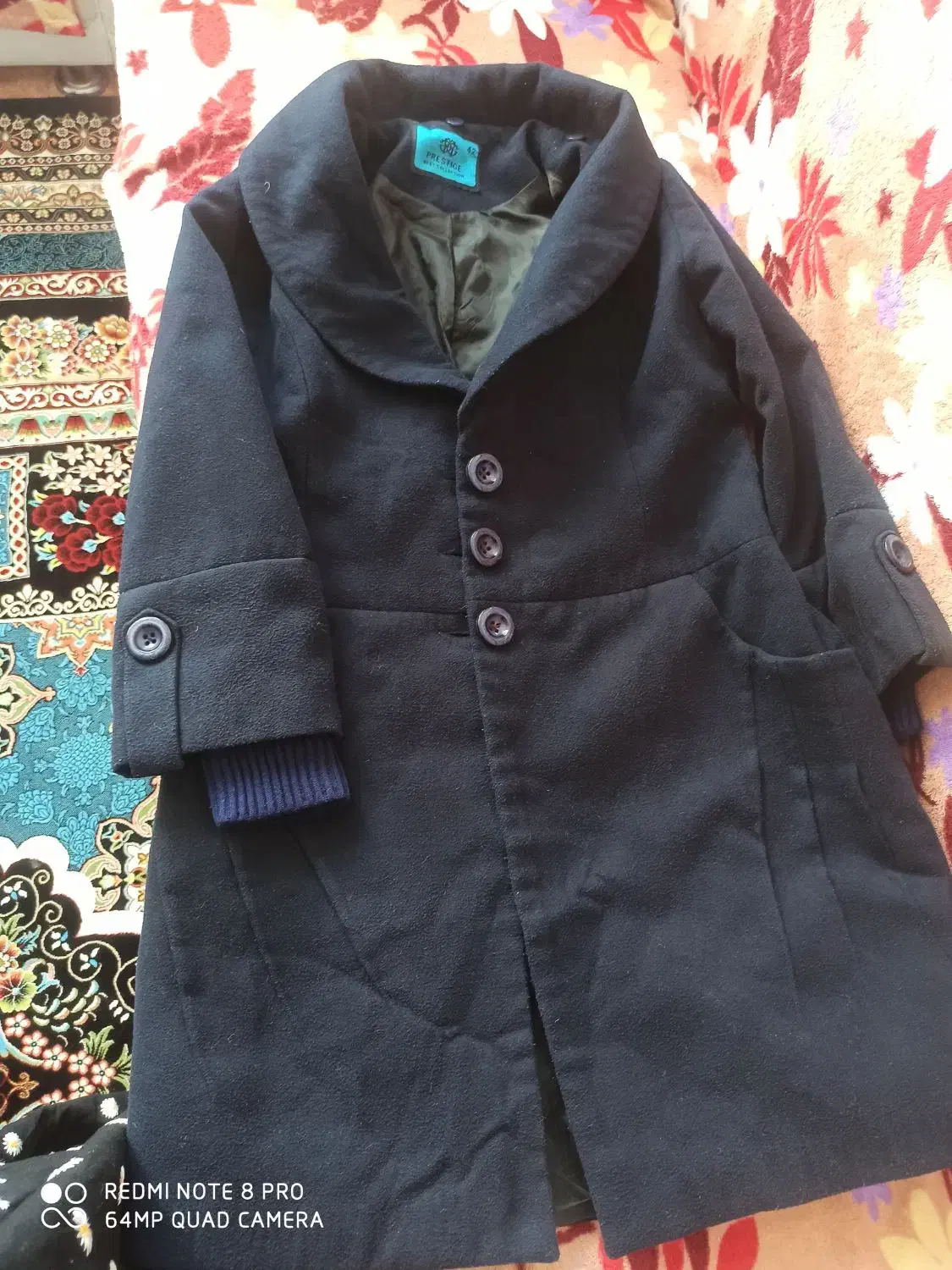 پالتو سرمه خوش رنگ و نو|لباس|جوانرود, |دیوار