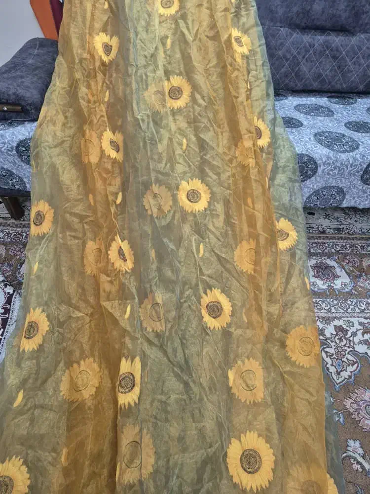 پرده حریر شیشه ای وحریر.حاشیه گیپوری فوری فروشی|پرده، رانر، رومیزی|تهران, هفده شهریور|دیوار