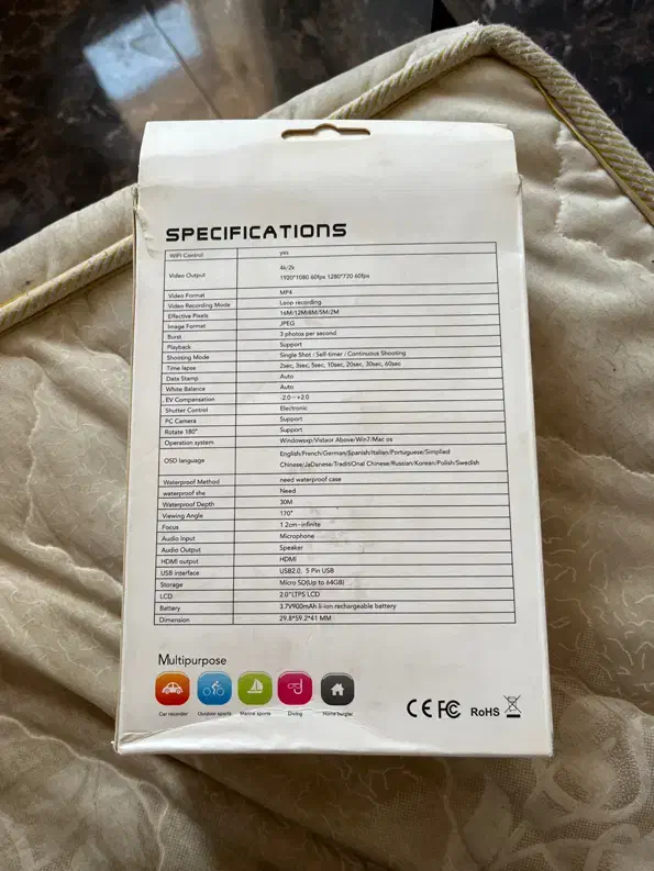 دوربین ورزشی action camera 4k|دوربین عکاسی و فیلمبرداری|کرج, احدآباد|دیوار