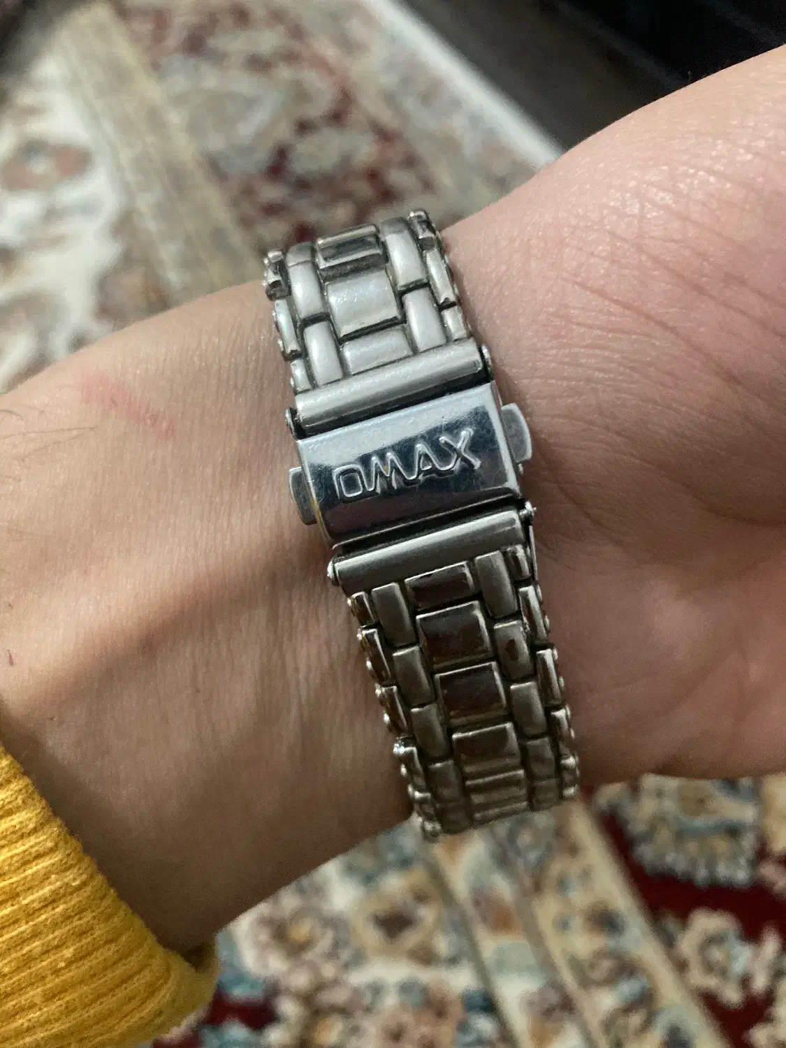 ساعت اوماکس (omax)قدیمی بند استیل|ساعت|ارومیه, |دیوار