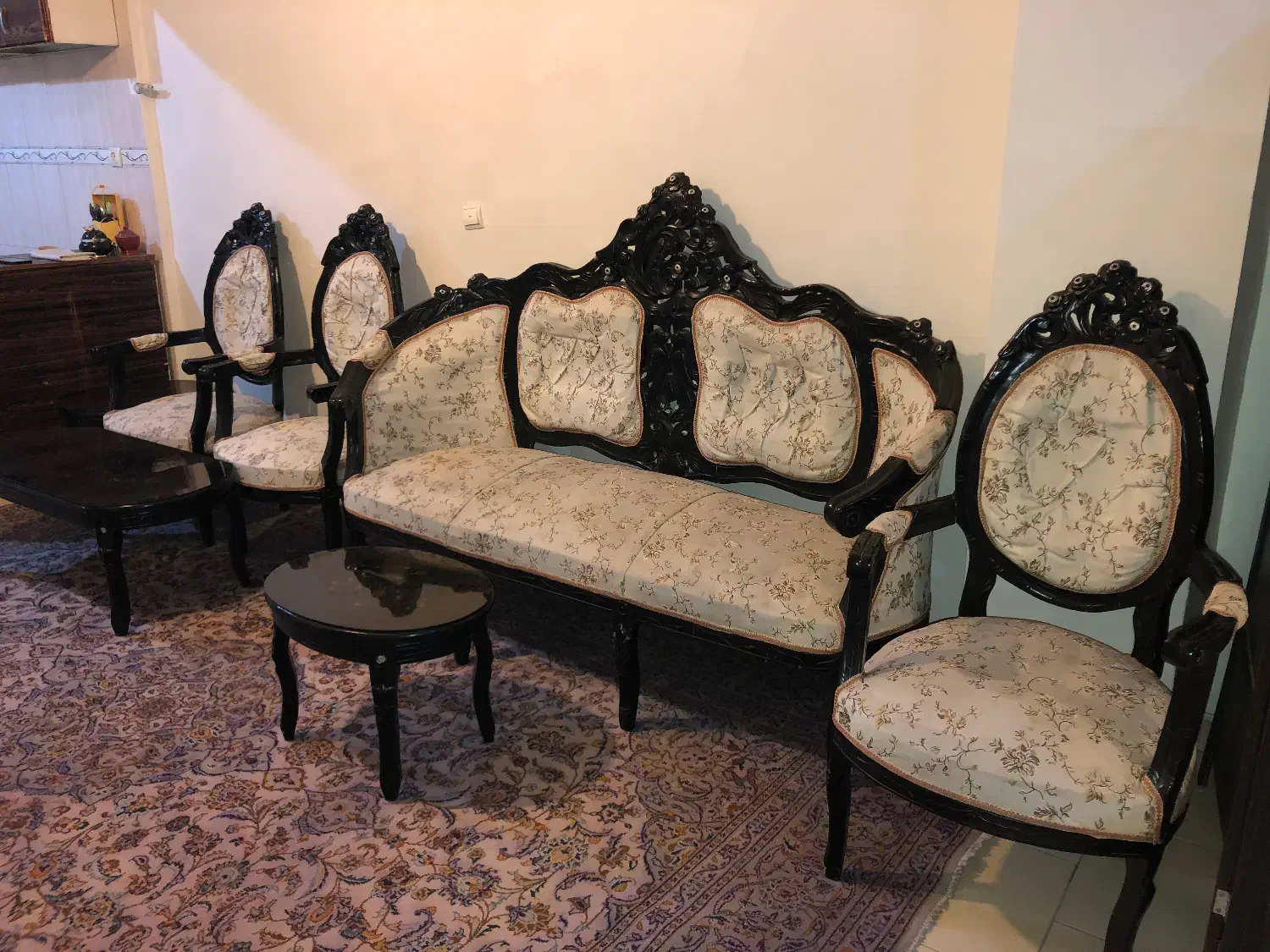 مبل استیل فرحی 9نفره|مبلمان خانگی و میز عسلی|تهران, صادقیه|دیوار