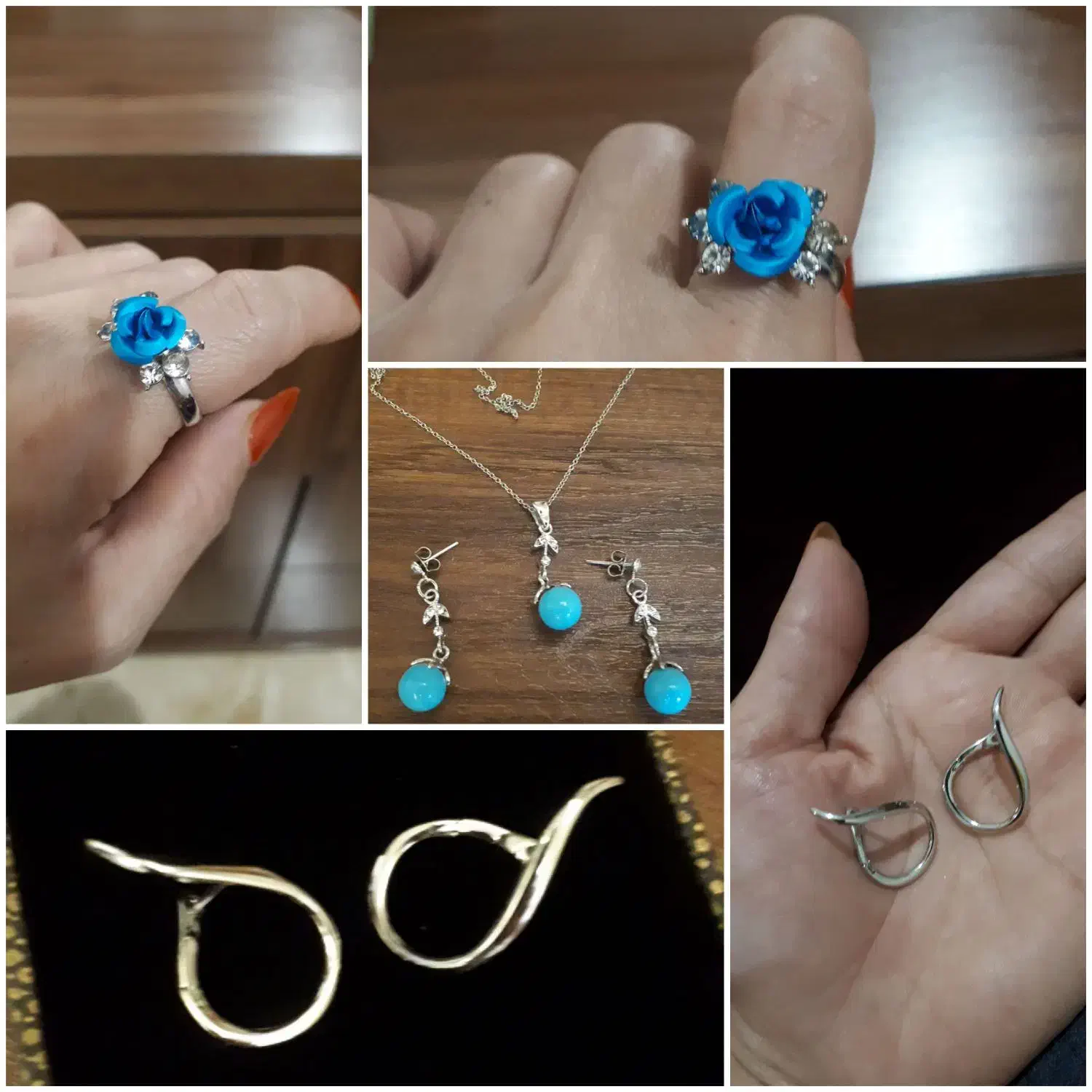 گوشواره ژوبینگ و ست گردن بند و گوشواره|بدلیجات|رشت, معلولین|دیوار