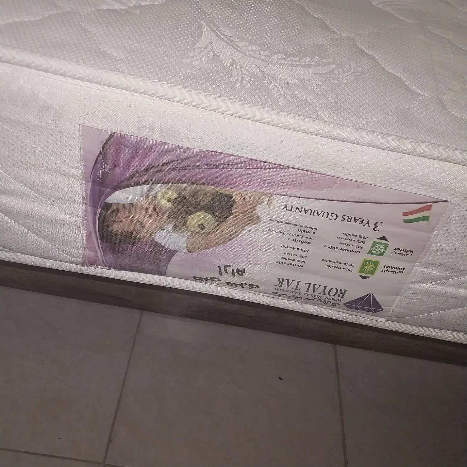 تشک تخت دونفره طبی فنری در حد نو ۲در ۱۶۰|تشک تختخواب|ری, شهادت|دیوار