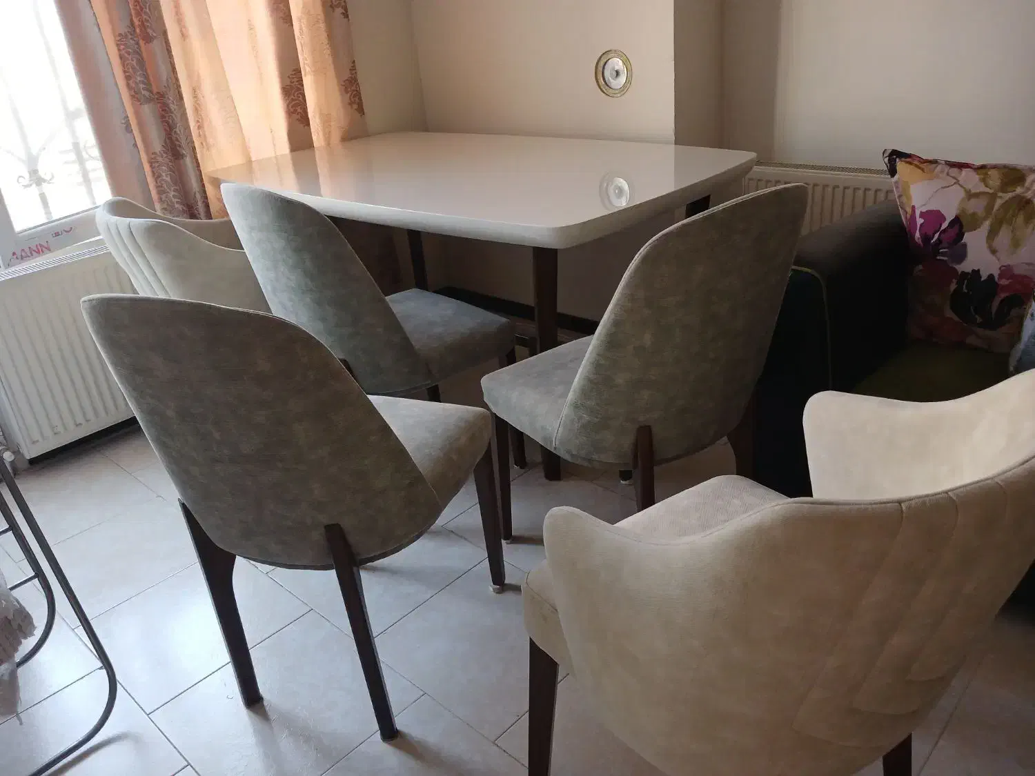 میزناهارخوری ۶نفره|میز و صندلی غذاخوری|پرند, فاز ۶|دیوار