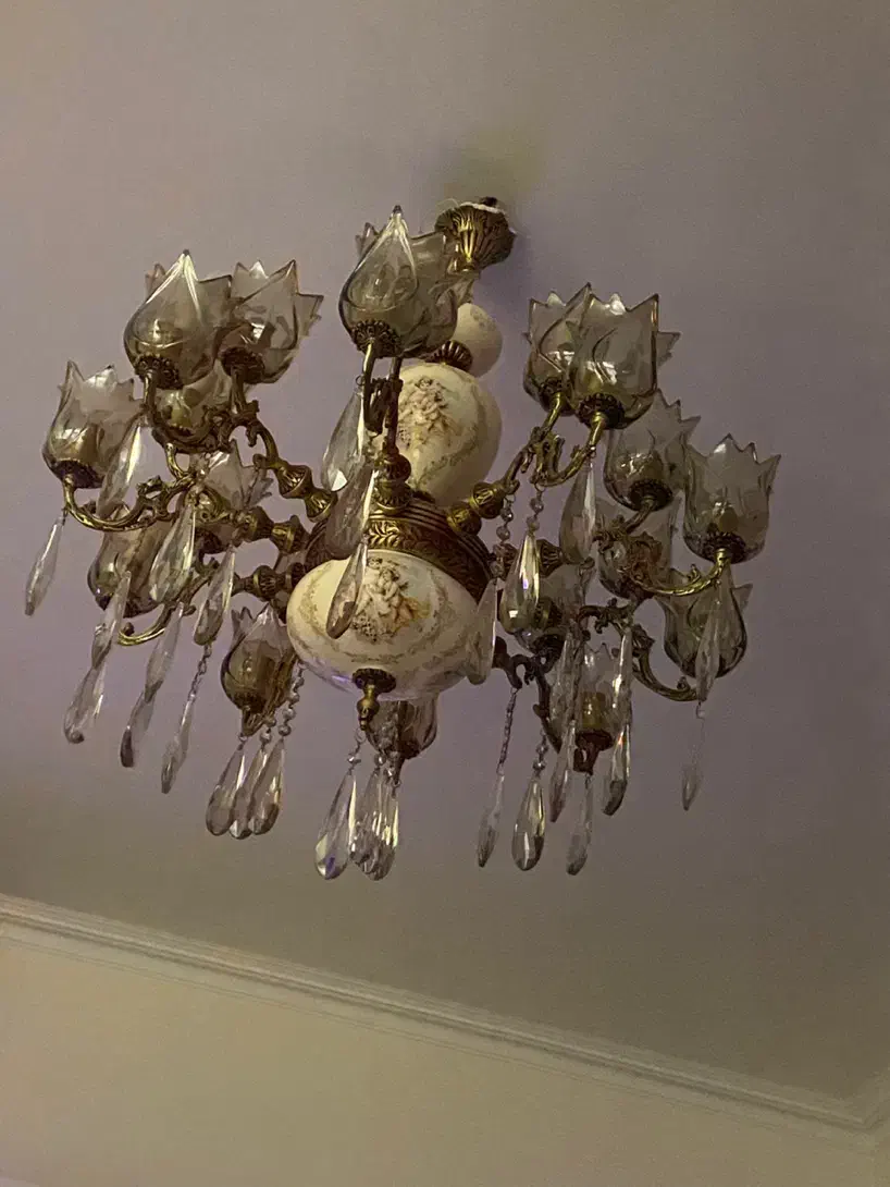 لوستر برنجی ی جفت|لوستر و چراغ آویز|کرج, فاز ۳ مهرشهر|دیوار