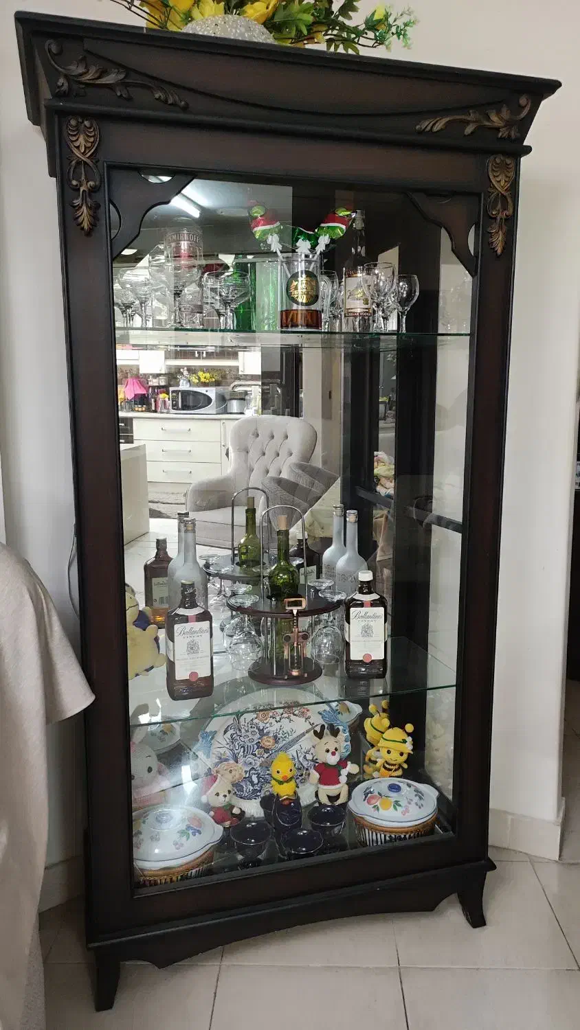 بوفه شیشه ای|بوفه، ویترین، کنسول|رشت, چله خانه|دیوار
