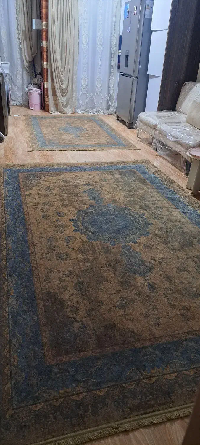 دو عد فرش ۶ و ۴ متری طرح ابریشم کاشان کاملا نو|فرش|تهران, شمسآباد|دیوار