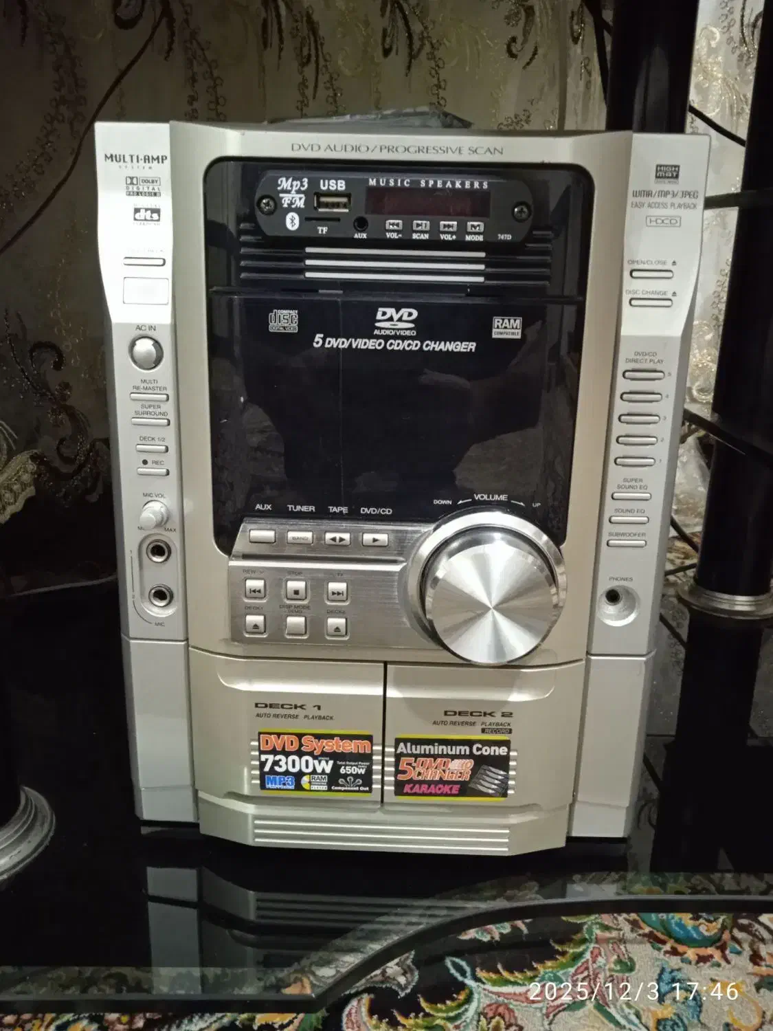 ضبط پاناسونیک ۷۳۰۰ وات|سیستم صوتی خانگی|خرم‌آباد, |دیوار