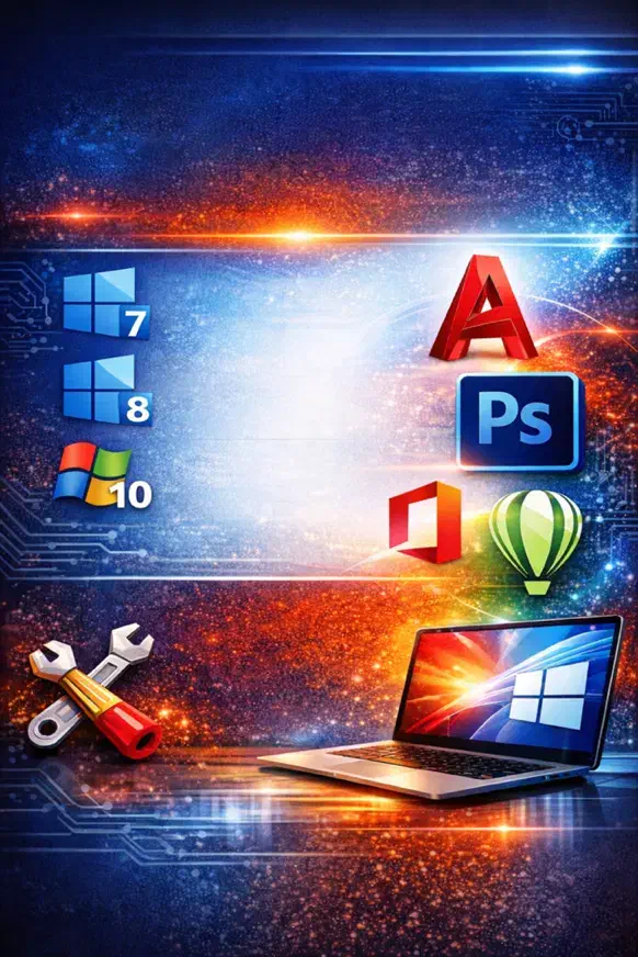 نصب ویندوز و برنامه|خدمات رایانه‌ای و موبایل|بندر کنگان, |دیوار