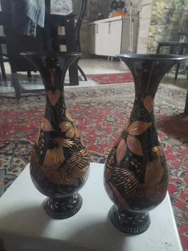 گلدان مسی|صنایع دستی و سایر لوازم تزئینی|آمل, |دیوار