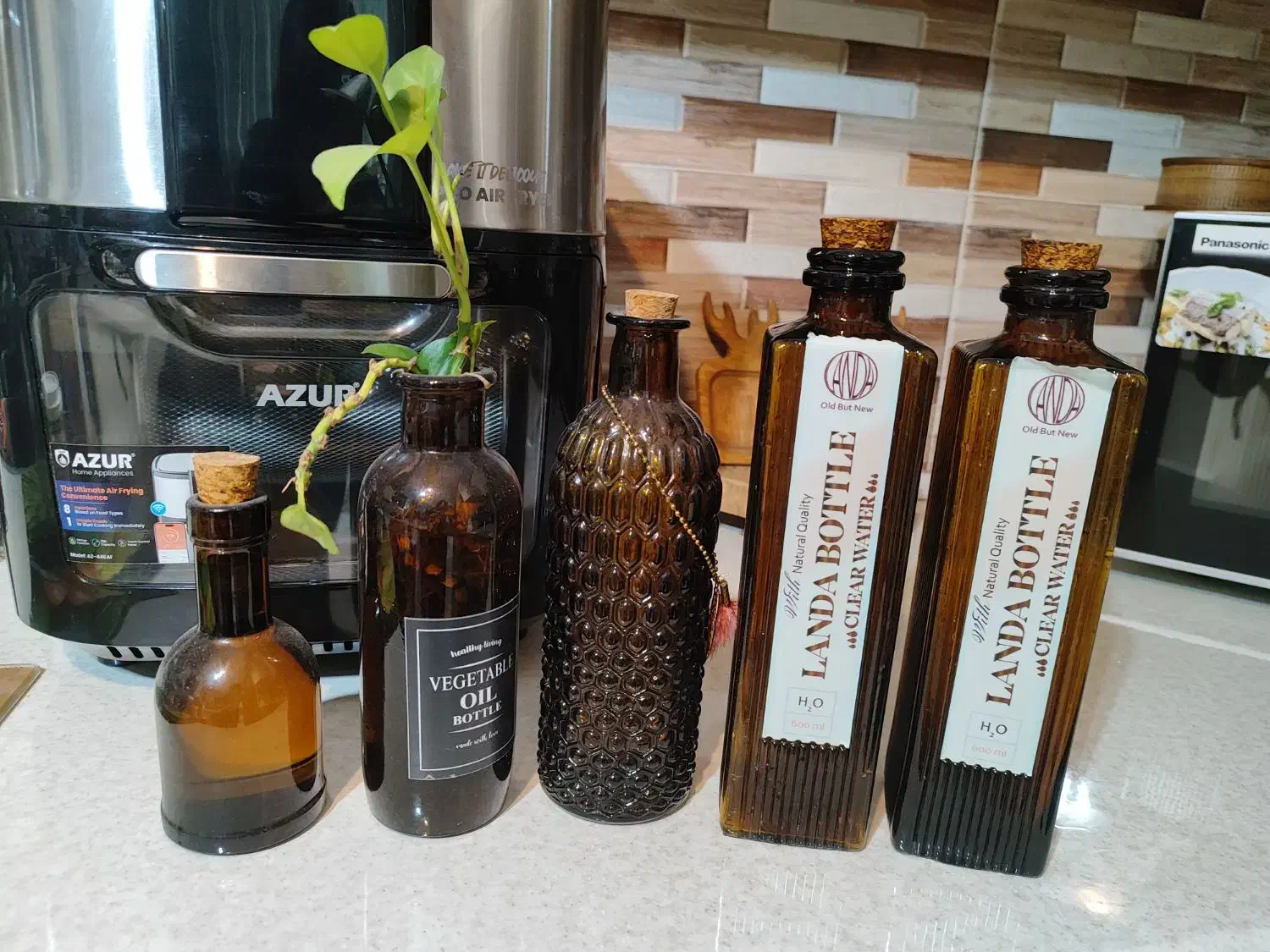 شیشه روغن یا گلدون|صنایع دستی و سایر لوازم تزئینی|گلبهار, شهر جدید گلبهار|دیوار