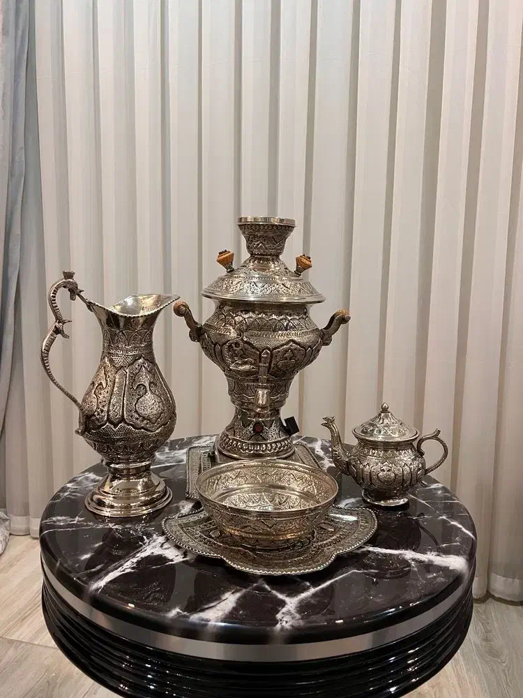 سرویس سماور برنزی|صنایع دستی و سایر لوازم تزئینی|تهران, شهرک دریا|دیوار