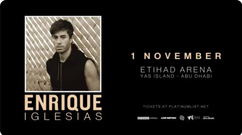 بلیط کنسرت انریکه در دبی ۱۰ آبان ویژه|بلیت کنسرت|تهران, فلسطین (میدان انقلاب)|دیوار