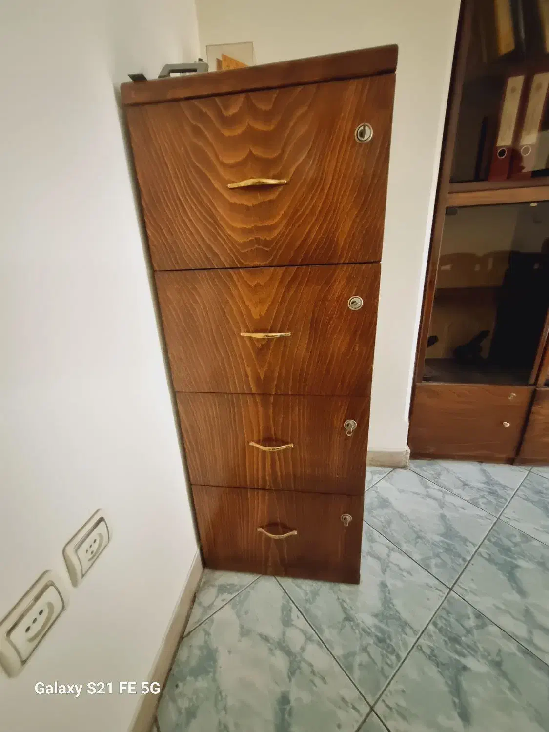 کتابخانه چوبی و میز تحریر|کتابخانه، شلف، قفسه‌های دیواری|تهران, ونک|دیوار