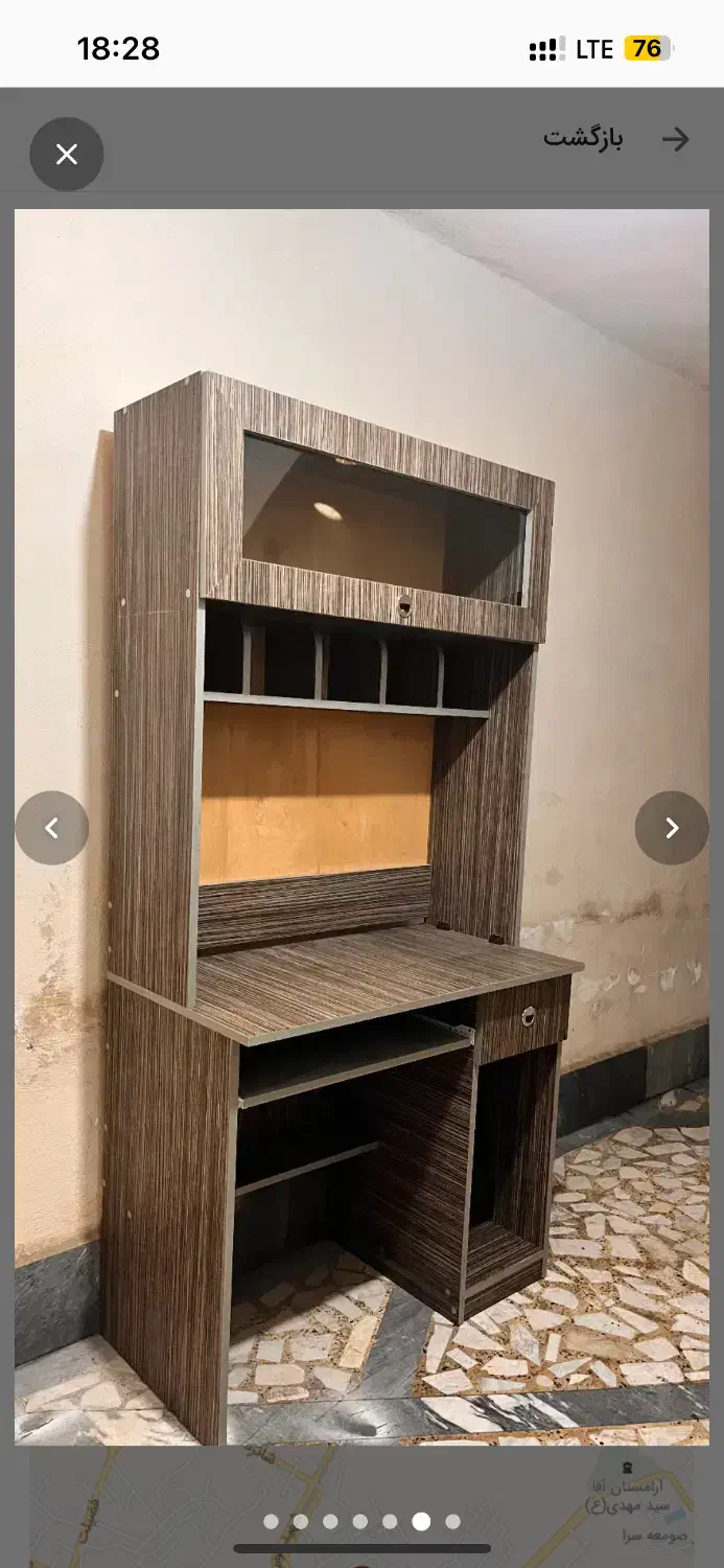 میز کامپیوتر|میز تحریر و کامپیوتر|صومعه‌سرا, |دیوار