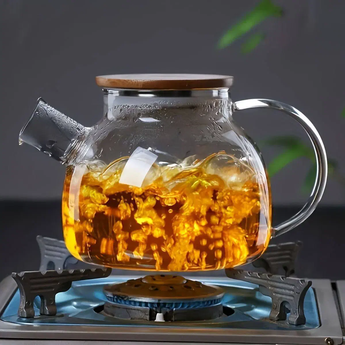 قوری پیرکس ۱.۶ لیتری با درب بامبو|قوری، کتری، قهوه‌ساز دستی|سیرجان, |دیوار