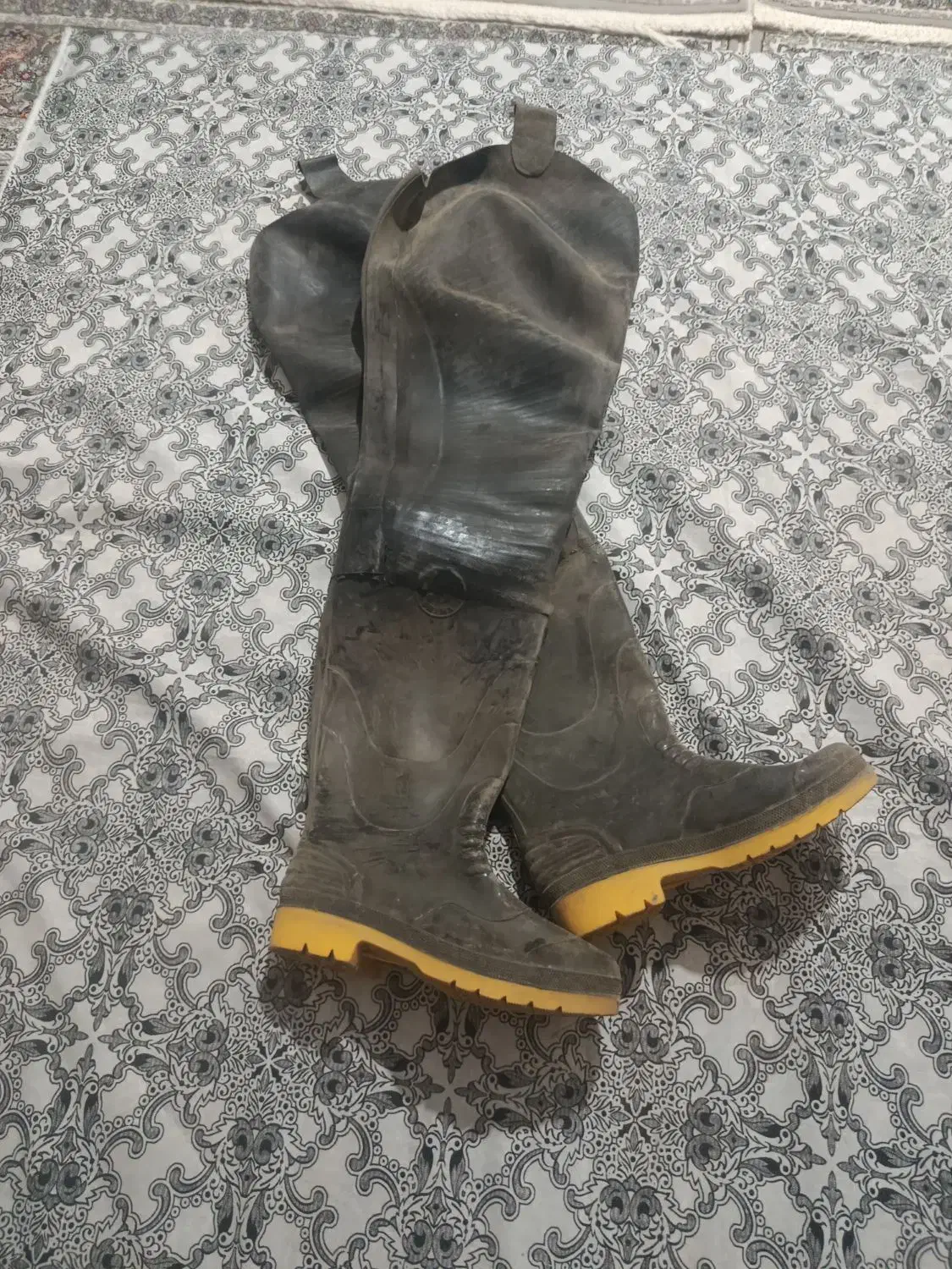 یک جفت چکمه شکار تا کمر سایز 42|کیف، کفش، کمربند|مهاباد (آذربایجان غربی), |دیوار