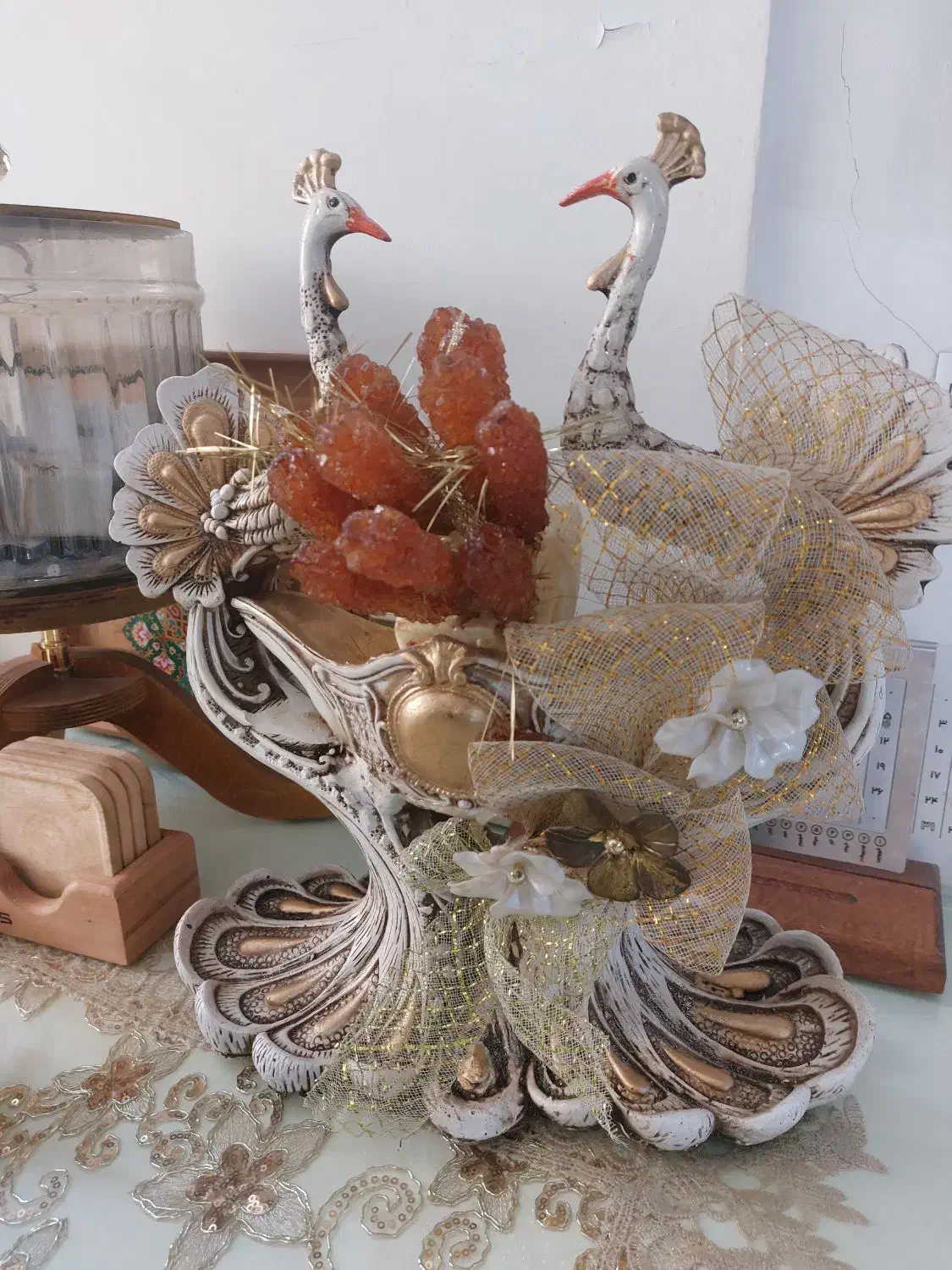 شاخه نبات مجسمه طاووس|صنایع دستی و سایر لوازم تزئینی|مشهد, توس (بلوار توس)|دیوار