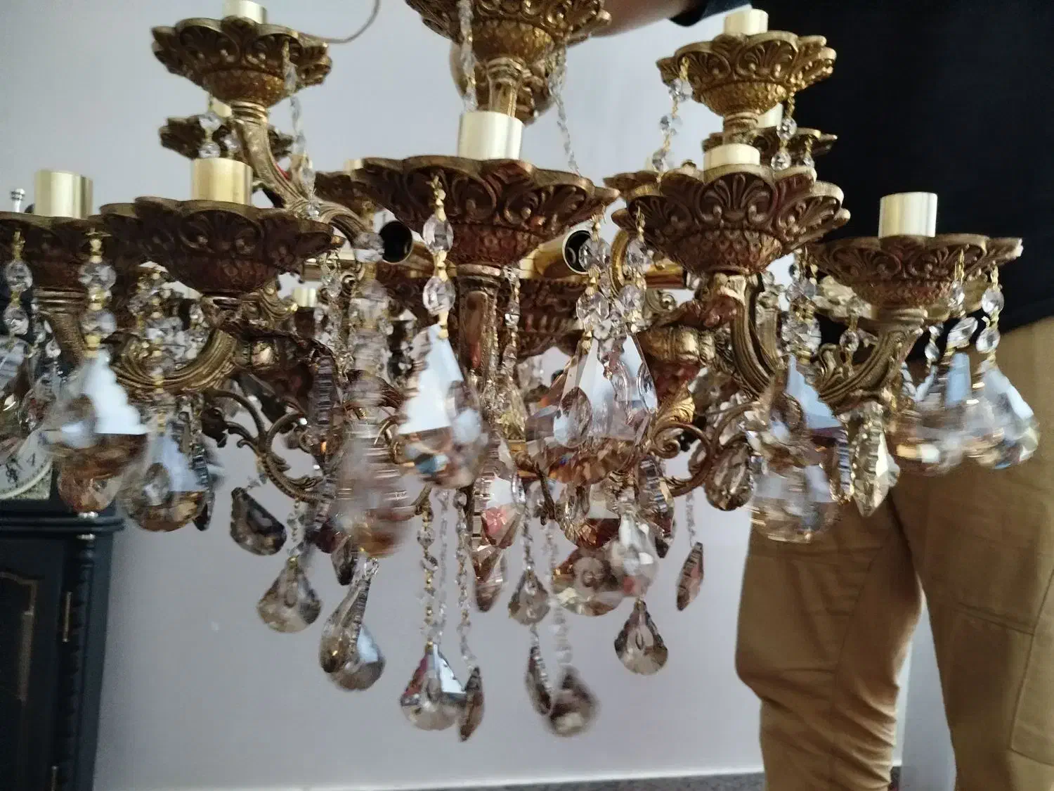 لوستر برنز نو|لوستر و چراغ آویز|بهار, |دیوار