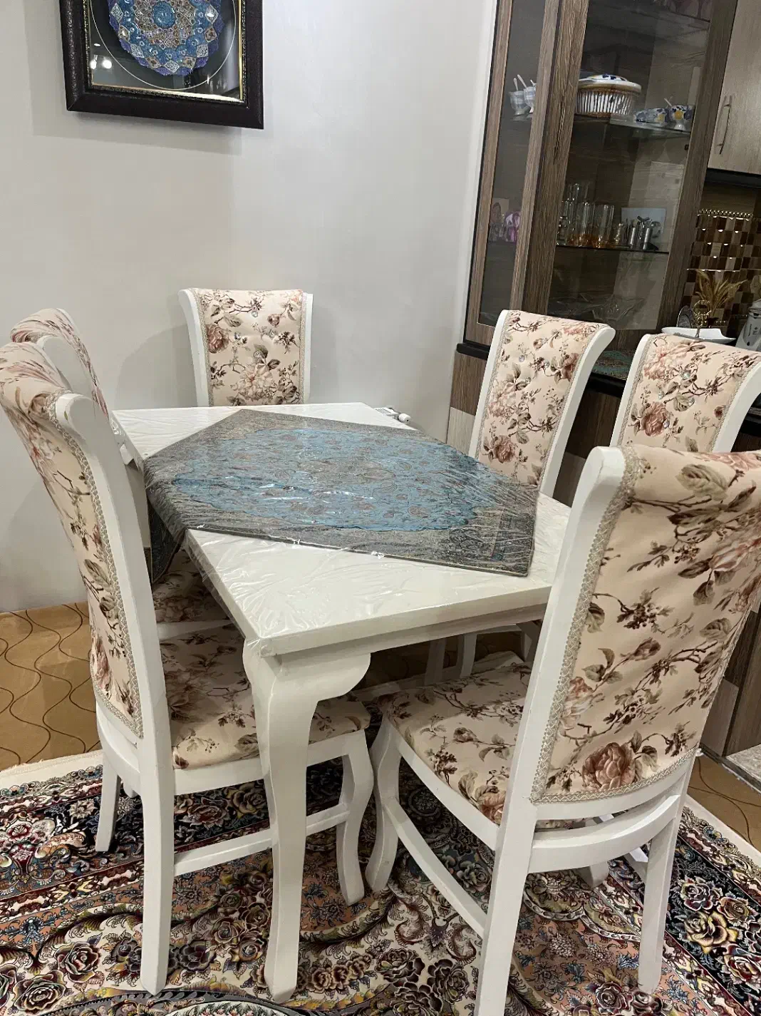 میزنهارخوری۶ نفره|میز و صندلی غذاخوری|خلخال, |دیوار
