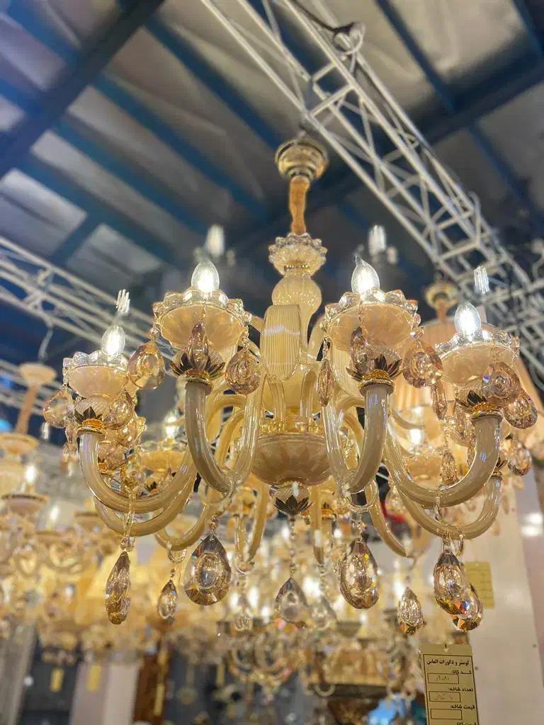 لوستر کریستالی ۶شعله اقساط ۴ ماهه و نصب رایگان|لوستر و چراغ آویز|اراک, |دیوار