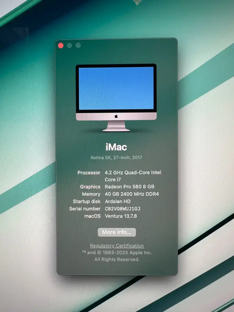 iMac - 27inch Retina 5k - i7 4.2 GHz|رایانه رومیزی|تهران, هروی|دیوار
