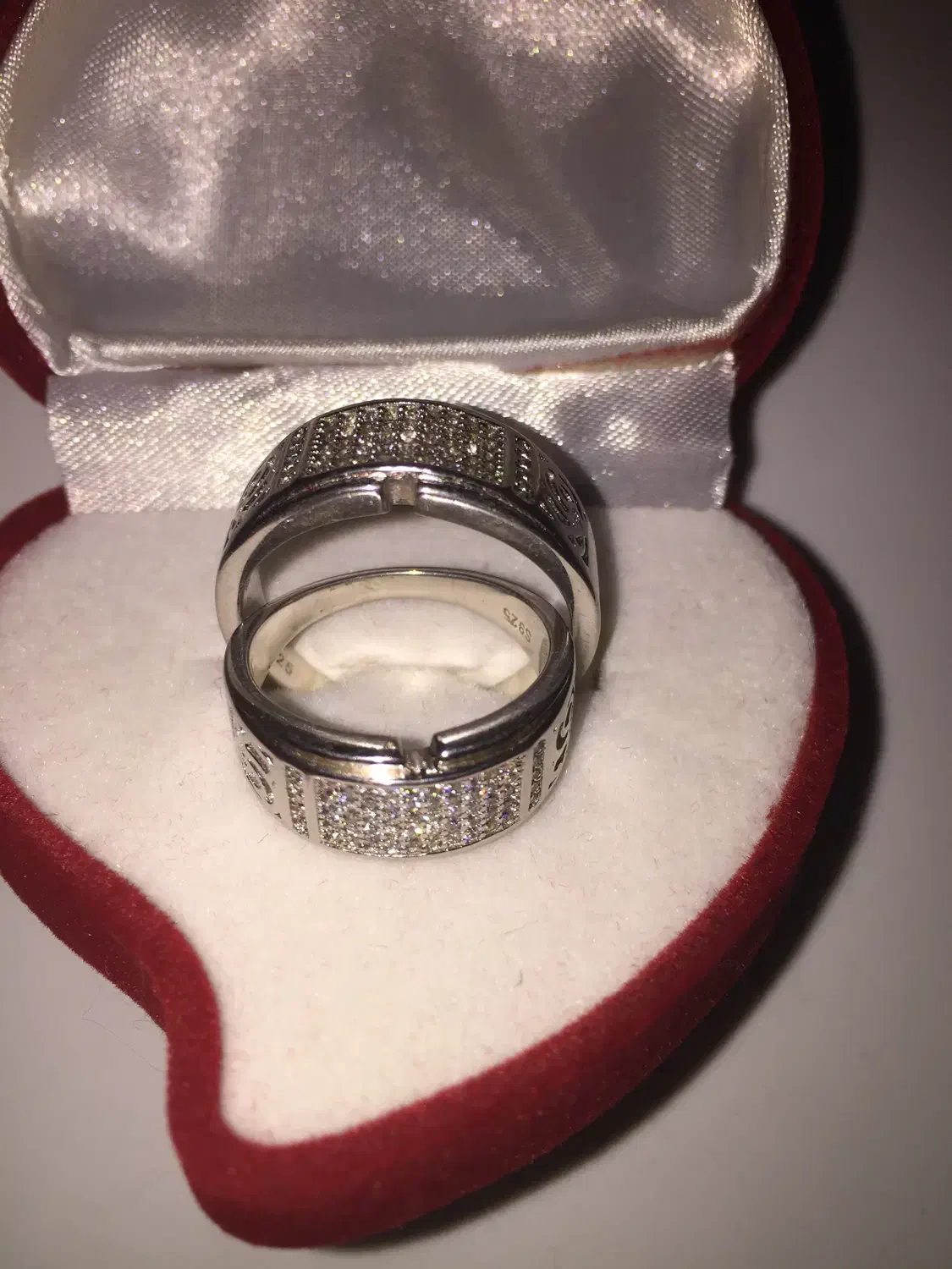 حلقه ست نقره با آبکاری طلا سفید طرح جواهر عیار ۹۲۵|جواهرات|تهران, تجریش|دیوار