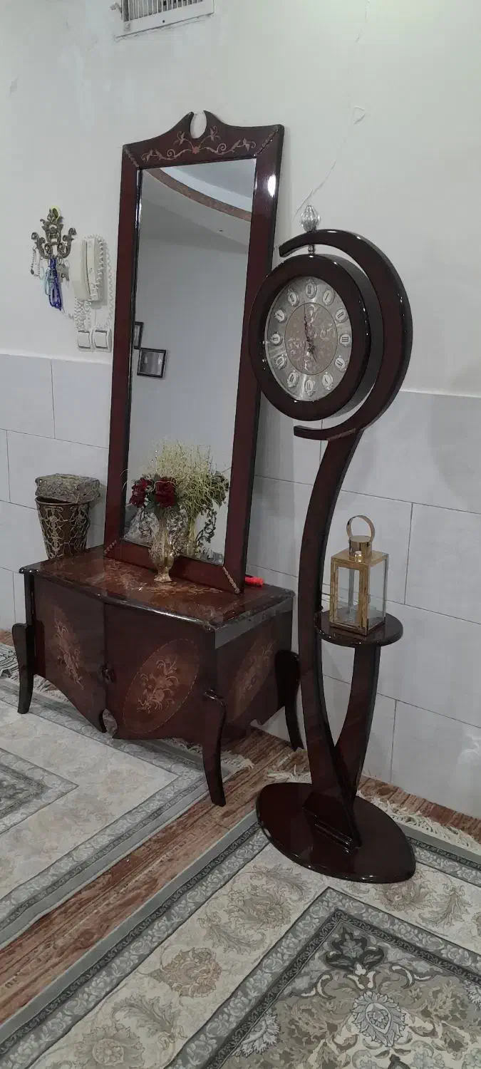 اینه کنسول و ساعت ست|بوفه، ویترین، کنسول|الیگودرز, |دیوار