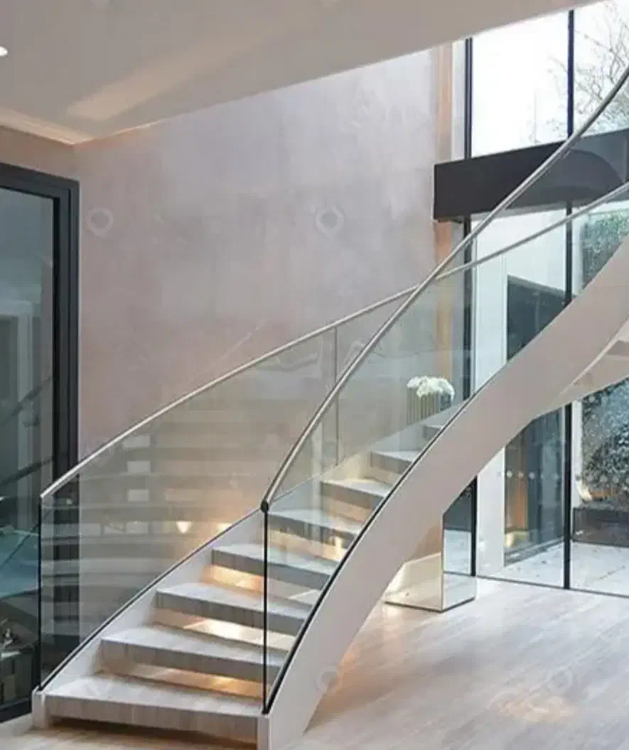 نرده استیل ، نرده شیشه ای ، پله گرد ، پله معلق|خدمات پیشه و مهارت|خاوران, |دیوار