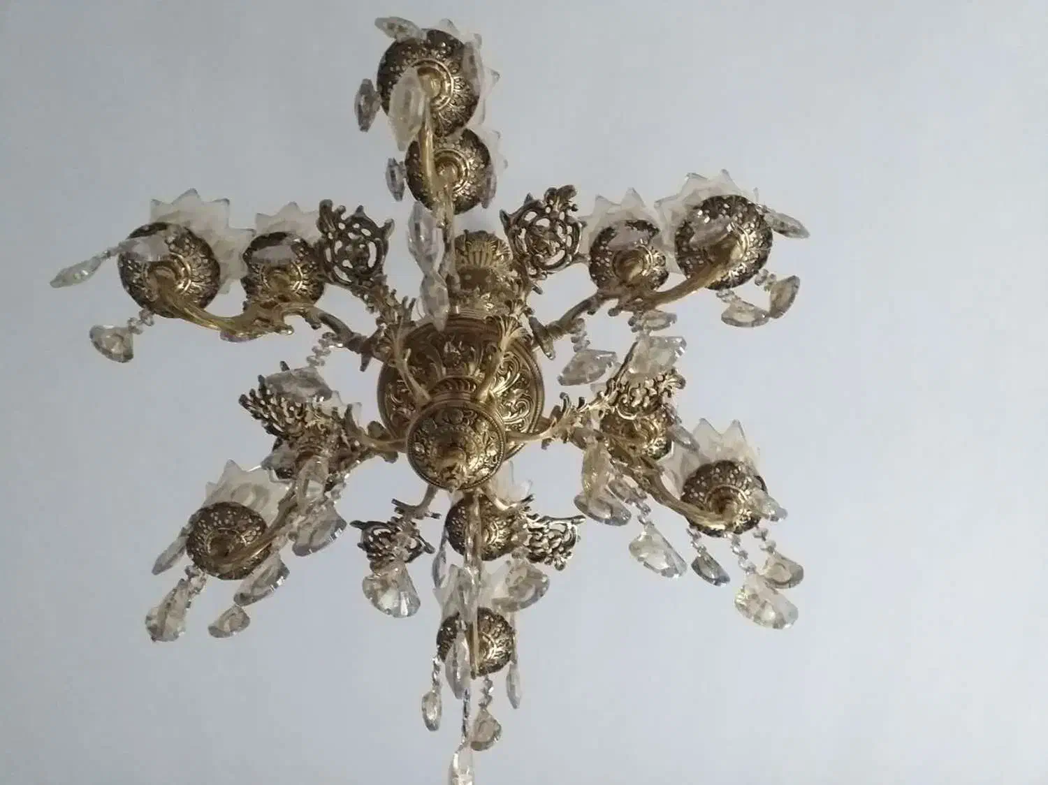 لوستر برنج 12شعله تخفیف داره فقط یکی 8.500.000|لوستر و چراغ آویز|ازنا, |دیوار