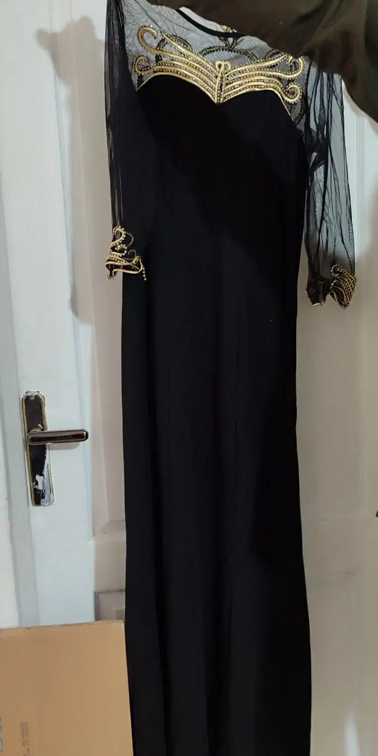 پیراهن مجلسی مشکی منجوق دوزی|لباس|اندیشه, شهرک مریم|دیوار