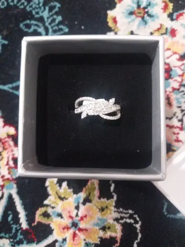 انگشتر نقره زنانه  جواهری مجلسی مدل RlE. 74|جواهرات|قدس, شهر‌قدس|دیوار