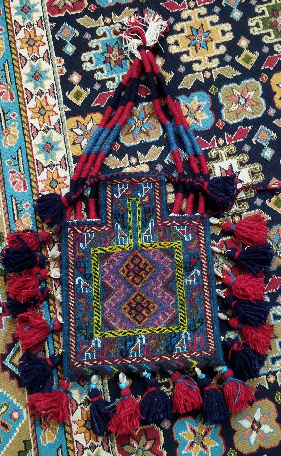 تمچه،گلیم،قالی،فرش|گلیم، جاجیم، گبه|ایذه, |دیوار