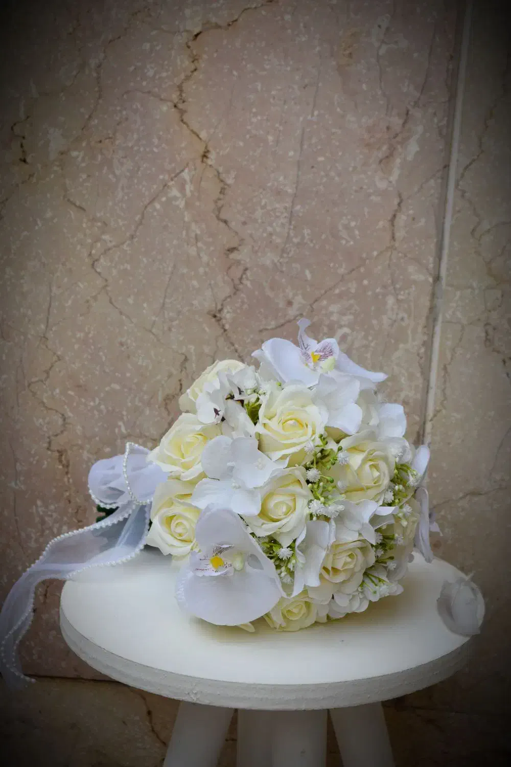 دسته گل عروس مصنوعی رز و ارکیده|گل مصنوعی|تهران, ابوذر|دیوار