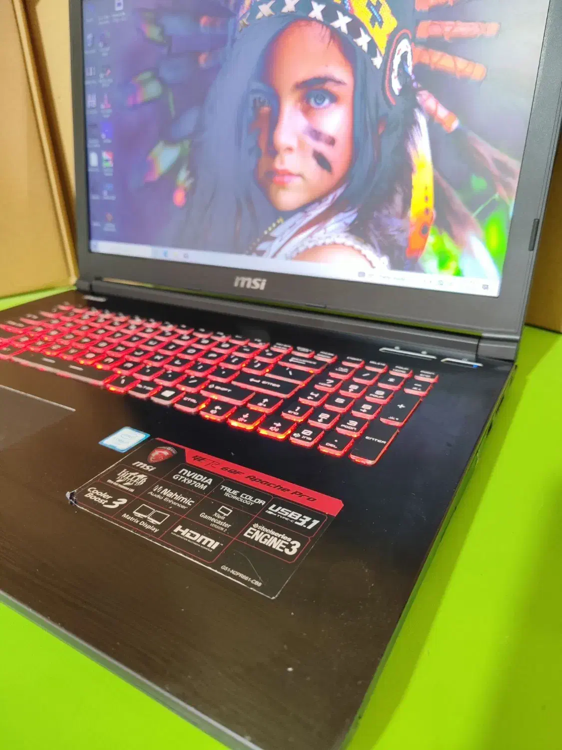 Msi i7 6700HQ Ram 8 GTX 970M 3G ddr5 گیمینگ|رایانه همراه|مشهد, گاز|دیوار