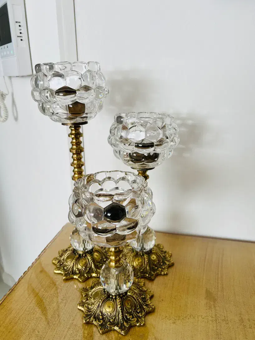 آباژور شمعدان سه تایی|لوستر و چراغ آویز|اردبیل, |دیوار