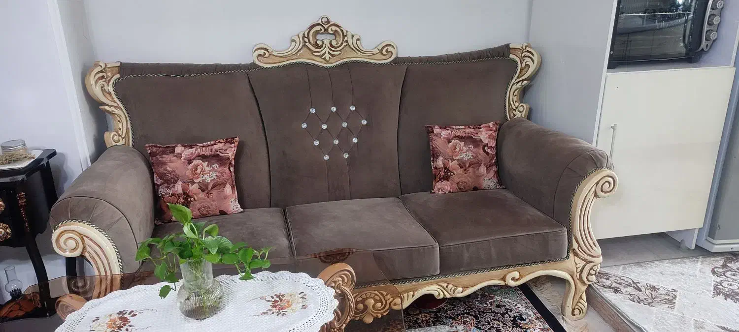 یه ست مبلمان نیمه استیل|مبلمان خانگی و میز عسلی|شهریار, شهرک شاهد|دیوار