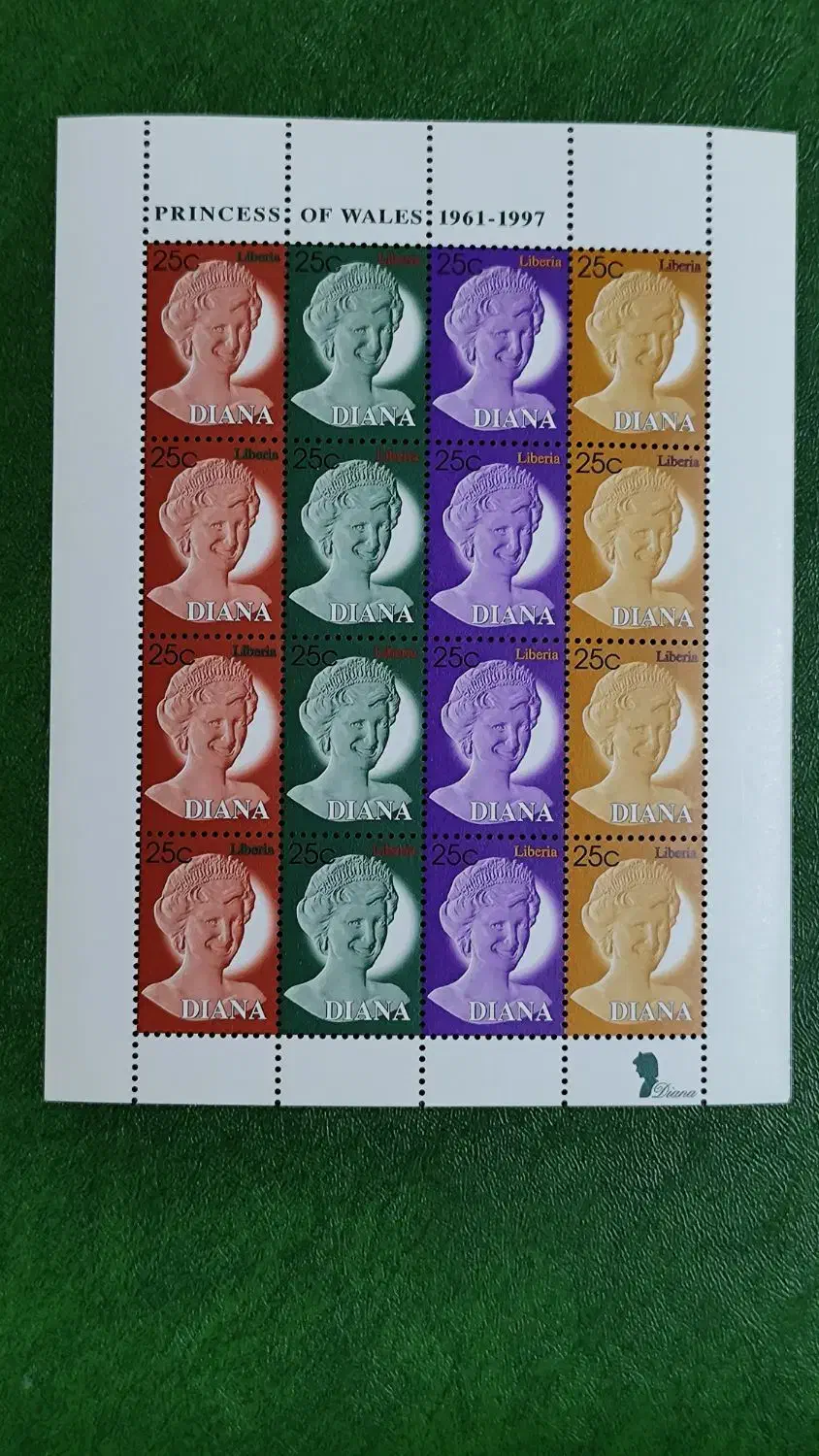 شیت تمبر خارجی فوق‌العاده  زیبا دایانا|کلکسیون سکه، تمبر، اسکناس|شاهین‌شهر, سعدی شمالی|دیوار