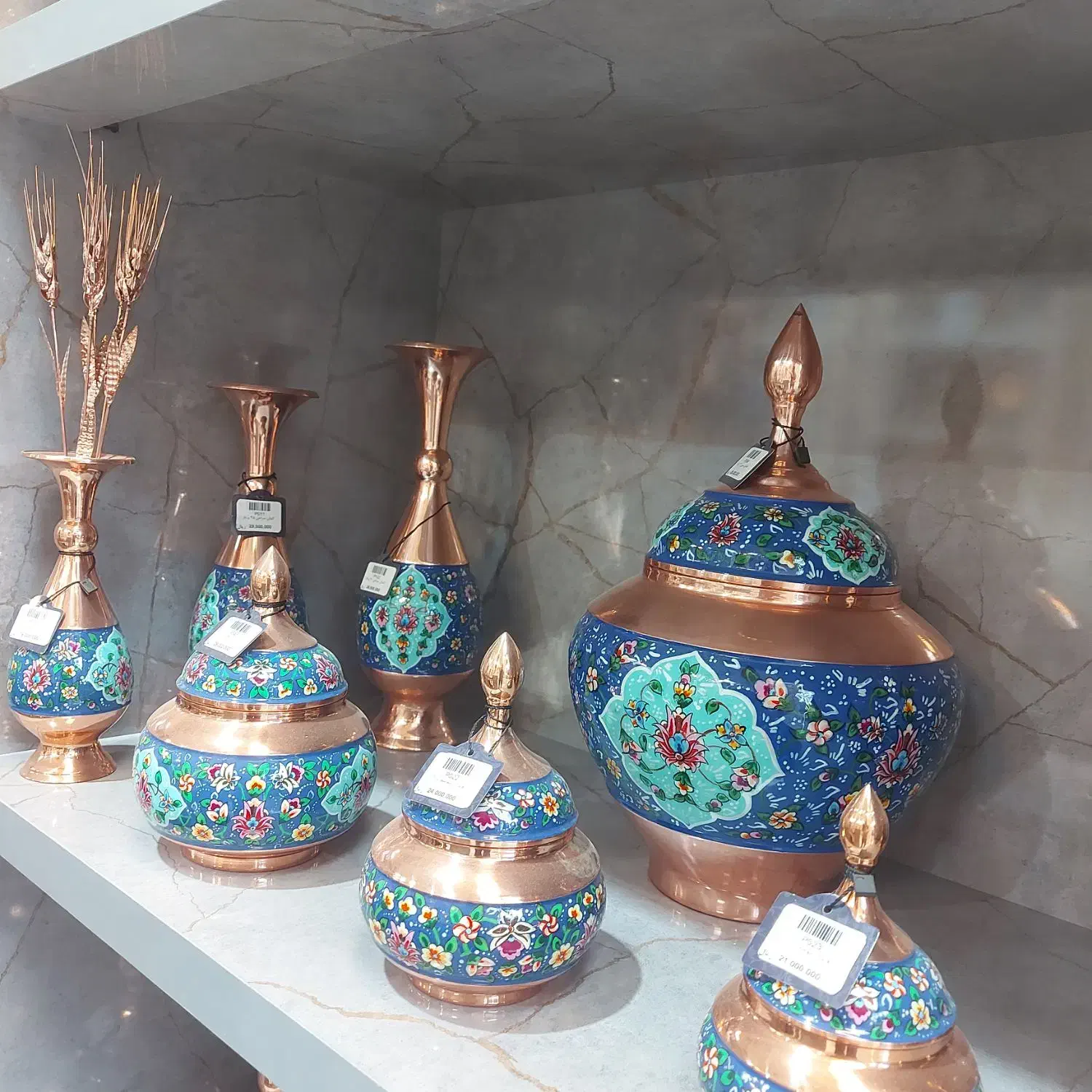 قندان و گلدان مسی اقساط ۲۴ماهه بازنشسته|صنایع دستی و سایر لوازم تزئینی|تبریز, |دیوار