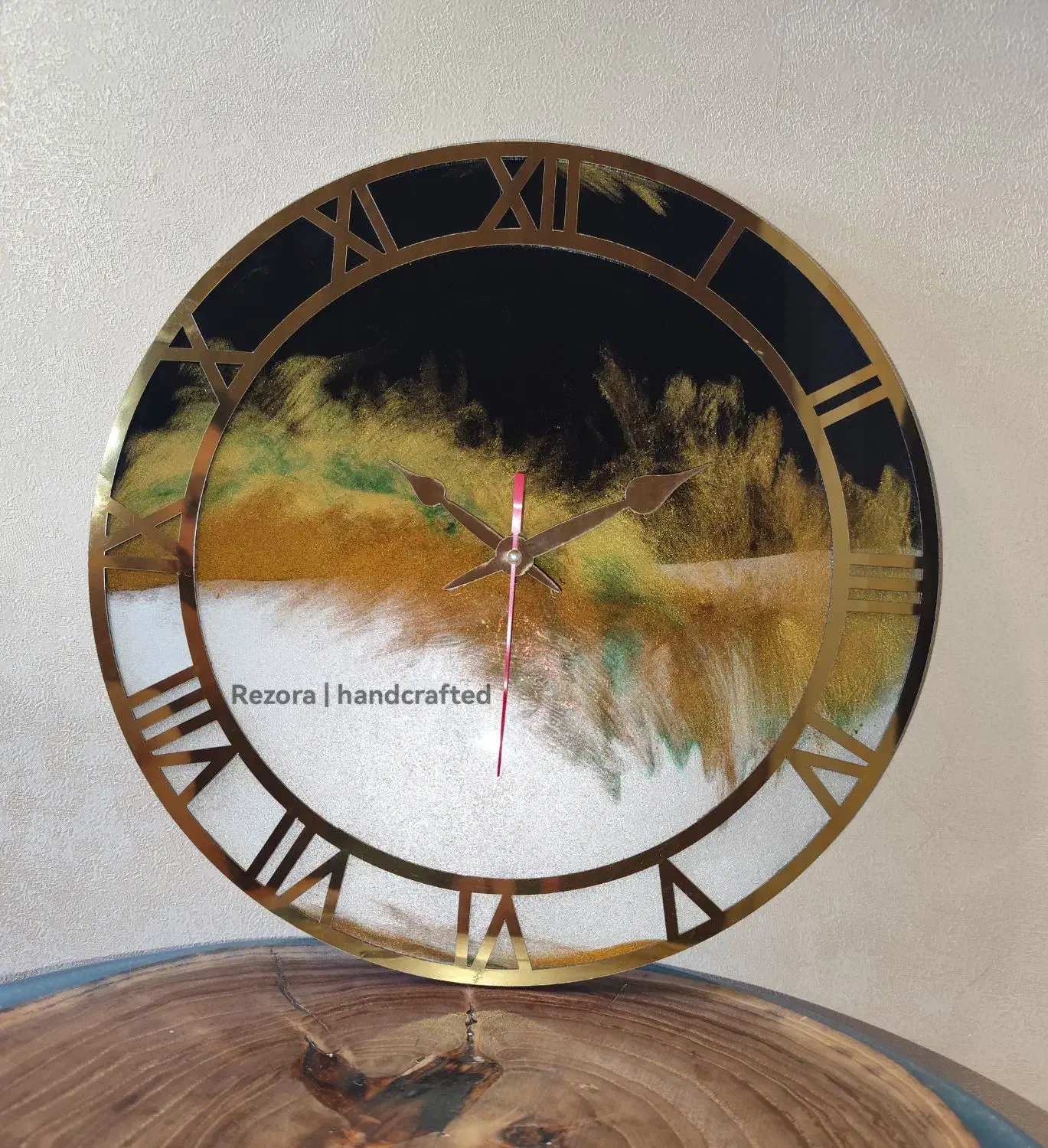ساعت رزینی دست ساز|ساعت دیواری و تزئینی|یزد, |دیوار